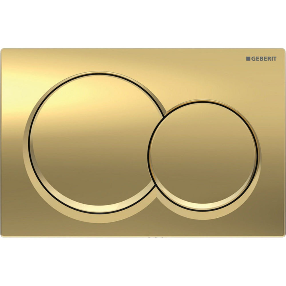 Geberit Alpha01 Round Dual Flush Plate - Brass - 115.035.QE.1 - TAP 'N' SHOWER