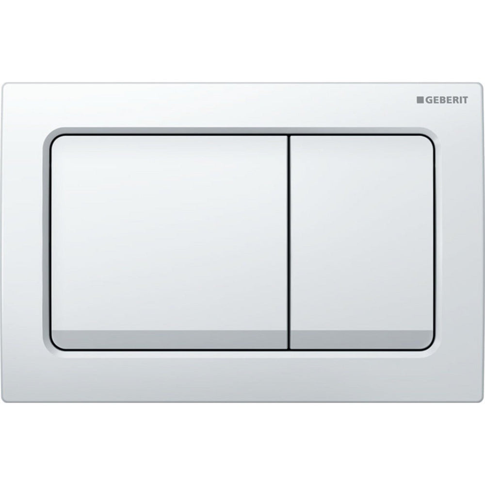 Geberit Alpha01 Square Dual Flush Plate - White - 115.055.11.1 - TAP 'N' SHOWER