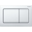 Geberit Alpha01 Square Dual Flush Plate - White - 115.055.11.1 - TAP 'N' SHOWER
