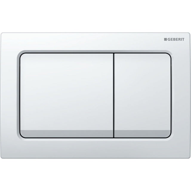 Geberit Alpha01 Square Dual Flush Plate - White - 115.055.11.1 - TAP 'N' SHOWER