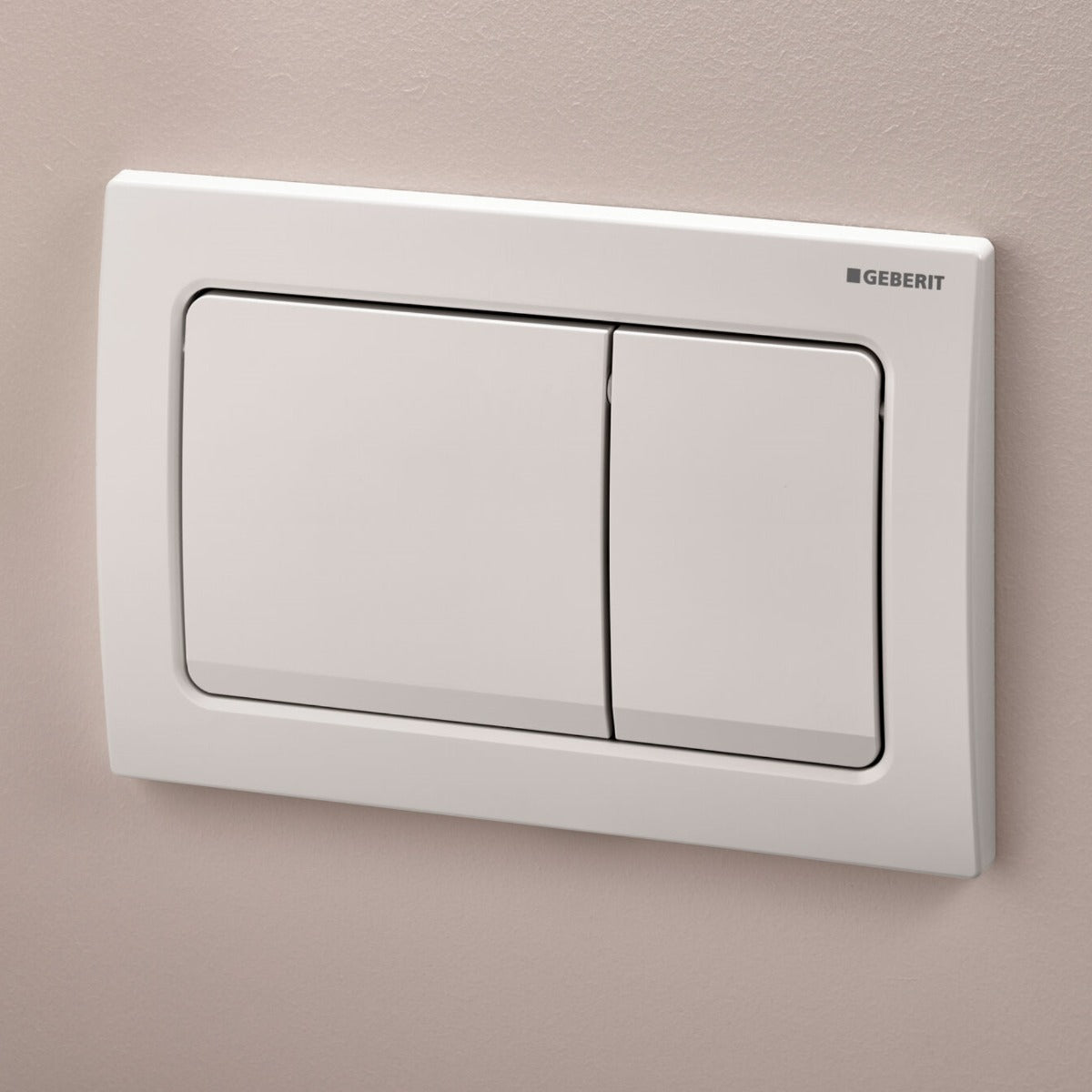 Geberit Alpha01 Square Dual Flush Plate - White - 115.055.11.1 - TAP 'N' SHOWER