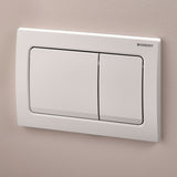 Geberit Alpha01 Square Dual Flush Plate - White - 115.055.11.1 - TAP 'N' SHOWER