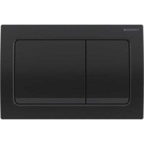 Geberit Alpha01 Square Dual Flush Plate - Black Chrome - 115.055.QC.1 - TAP 'N' SHOWER