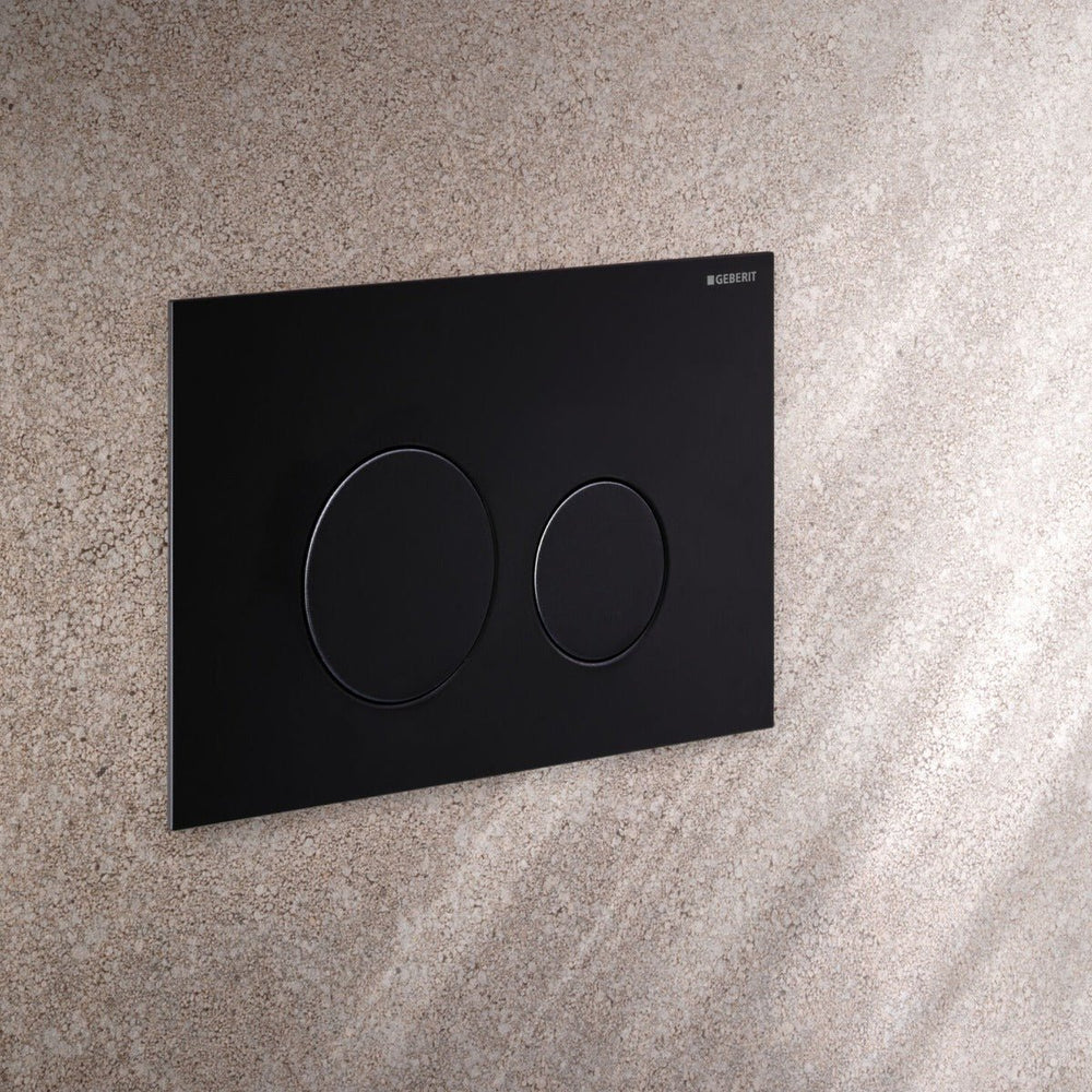 Geberit Sigma40 Round WC Dual Flush Plate - Matt Black - 115.628.14.1 - TAP 'N' SHOWER