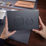 Geberit Sigma40 Round WC Dual Flush Plate - Matt Black - 115.628.14.1 - TAP 'N' SHOWER