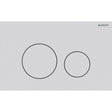 Geberit Sigma40 Round WC Dual Flush Plate - Matt White - 115.628.JT.1 - TAP 'N' SHOWER