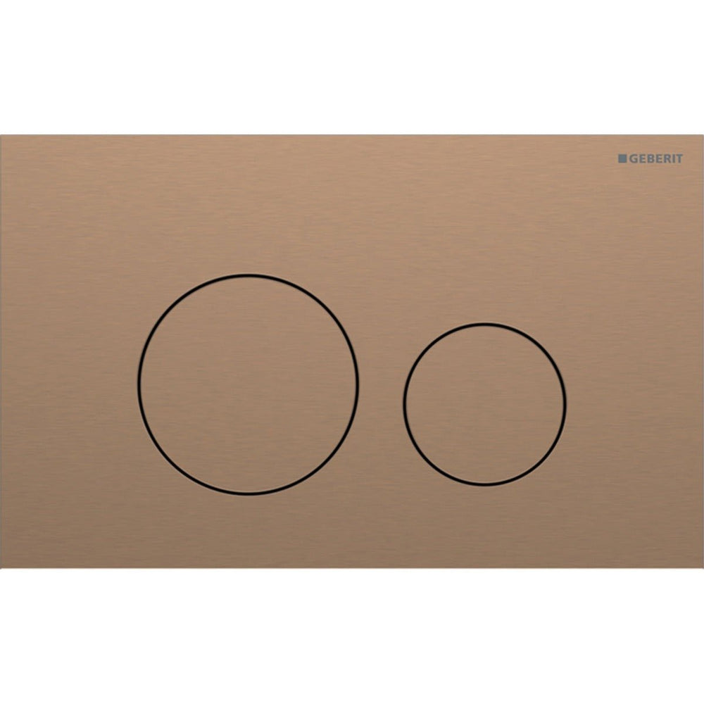 Geberit Sigma40 Round WC Dual Flush Plate - Brushed Red Gold - 115.628.QB.1 - TAP 'N' SHOWER