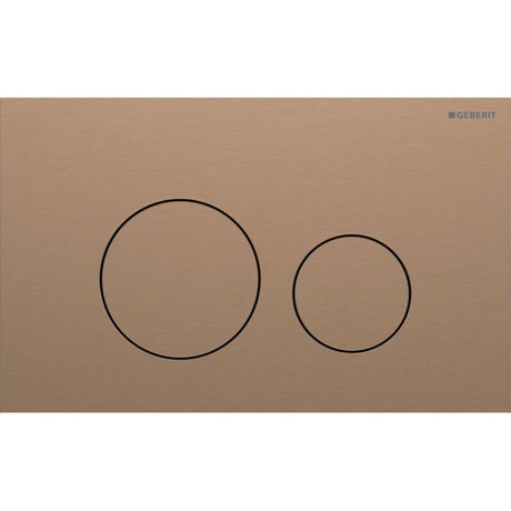 Geberit Sigma40 Round WC Dual Flush Plate - Brushed Red Gold - 115.628.QB.1 - TAP 'N' SHOWER