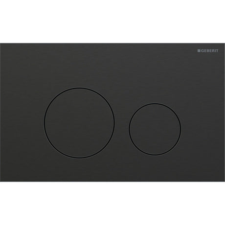 Geberit Sigma40 Round WC Dual Flush Plate - Brushed Black Chrome - 115.628.QD.1 - TAP 'N' SHOWER