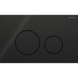 Geberit Sigma40 Round WC Dual Flush Plate - Black Glass - 115.628.SJ.1 - TAP 'N' SHOWER
