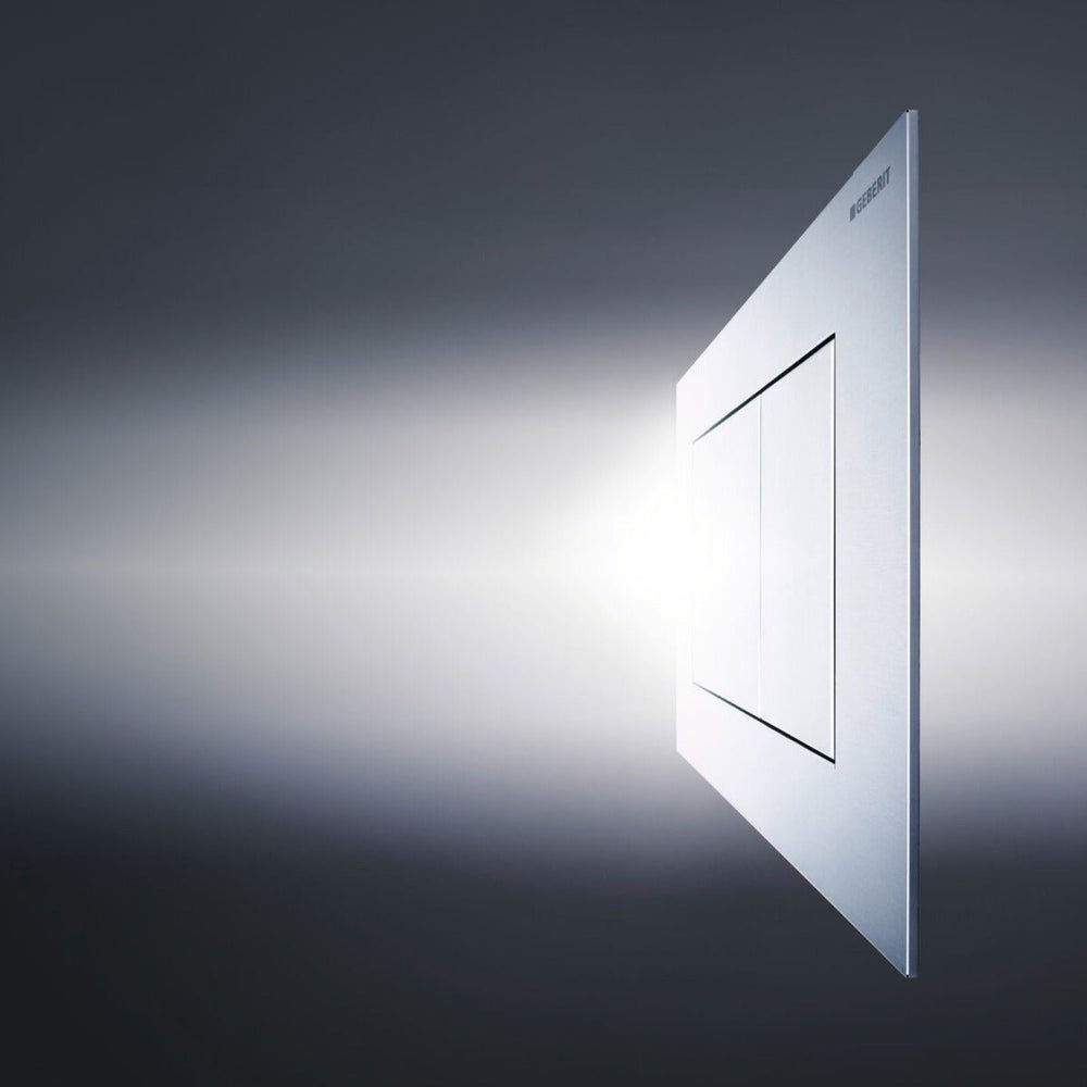 Geberit Sigma40 Square WC Dual Flush Plate - Brushed Stainless Steel - 115.629.FW.1 - TAP 'N' SHOWER