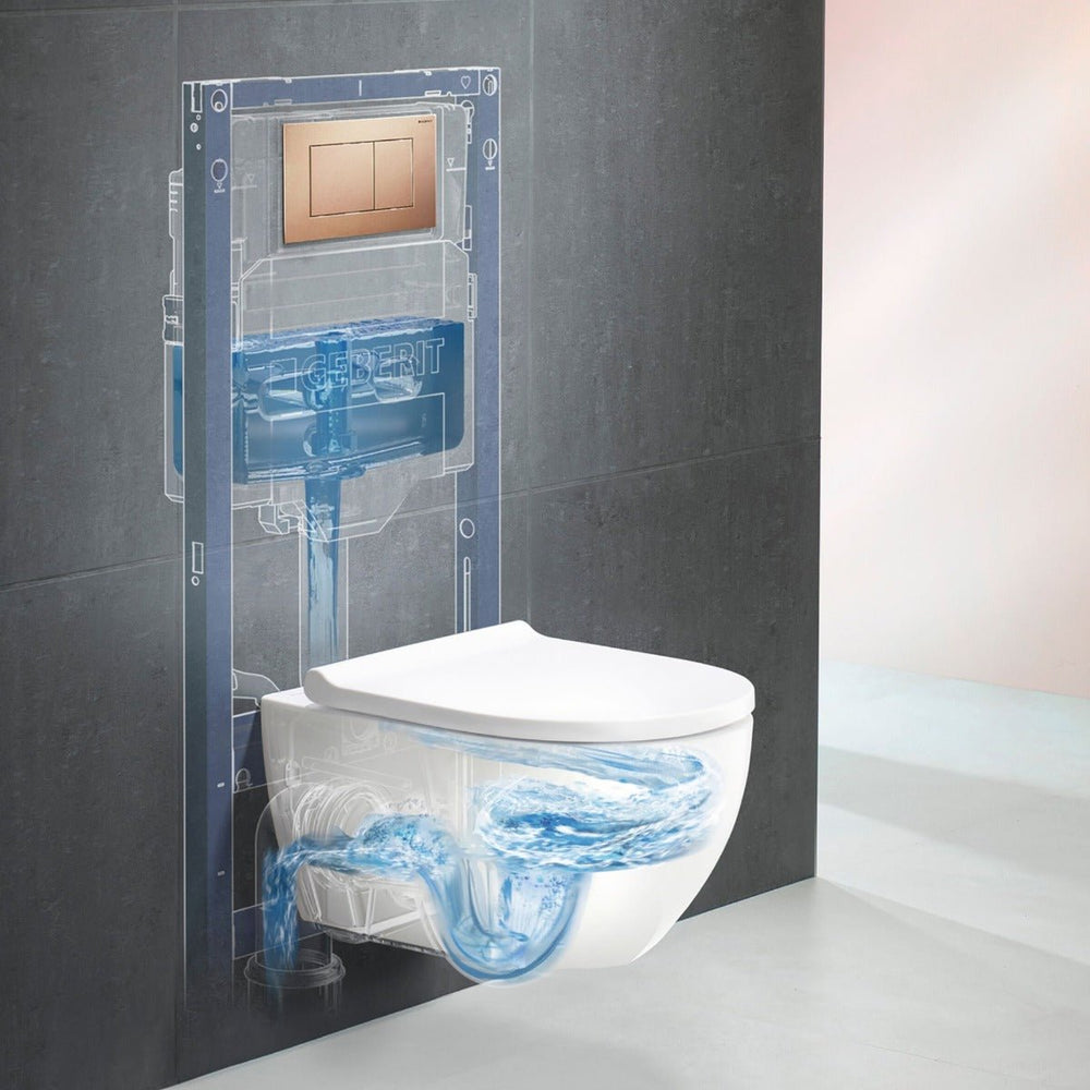 Geberit Sigma40 Square WC Dual Flush Plate - Brushed Red Gold - 115.629.QB.1 - TAP 'N' SHOWER