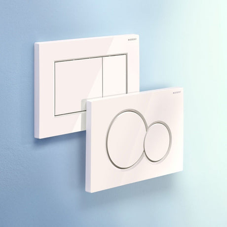 Geberit Sigma01 Square Dual Flush Plate - Alpine White - 115.660.11.1 - TAP 'N' SHOWER