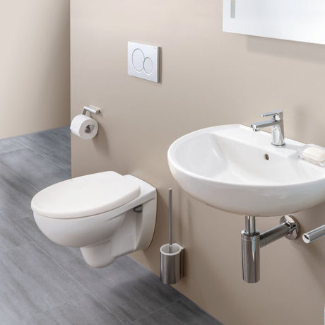 Geberit Sigma01 Round Dual Flush Plate with Anti - Fingerprint Coating - Matt Chrome - 115.770.JQ.5 - TAP 'N' SHOWER