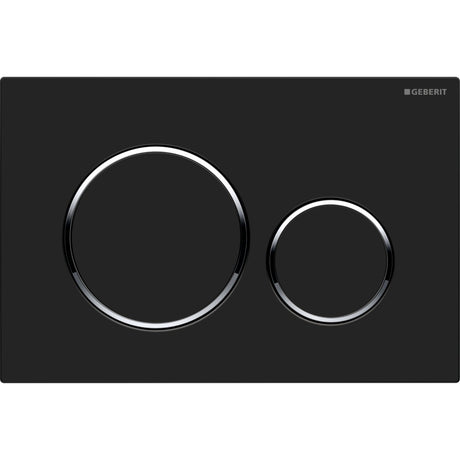 Geberit Sigma20 Modern Rectangular Dual Flush Plate - Matt Black - 115.882.14.1