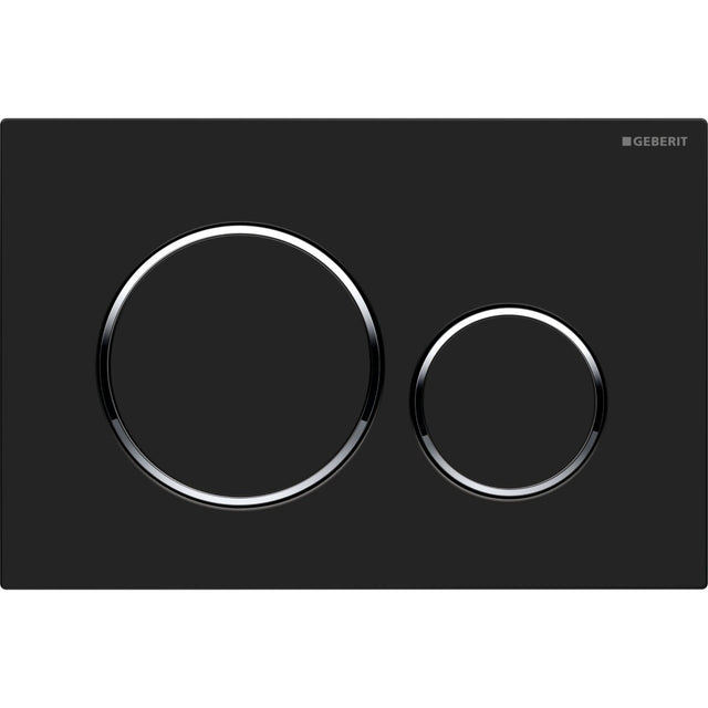 Geberit Sigma20 Modern Rectangular Dual Flush Plate - Matt Black - 115.882.14.1