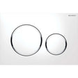 Geberit Sigma20 Modern Dual Flush Plate - White/Gloss Chrome - 115.882.KJ.1