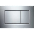 Geberit Sigma30 modern dual flush plate in gloss chrome with sleek design and water-saving dual flush system