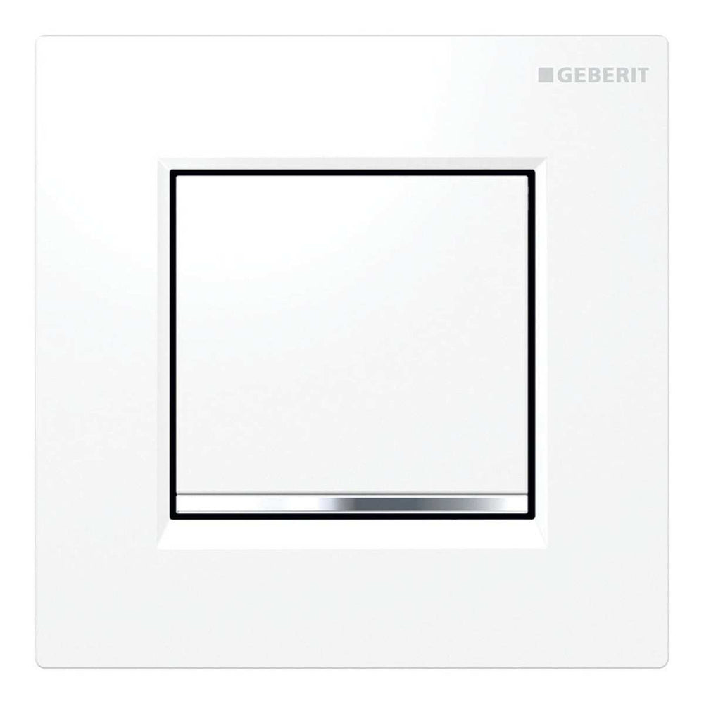 Geberit Sigma30 Modern Urinal Pneumatic Flush Plate - White/Chrome - 116.017.KJ.1