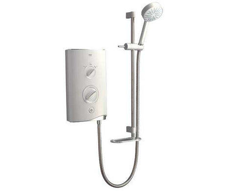 Mira Sport 10.8Kw electric shower in white and chrome with adjustable temperature and anti-limescale technology