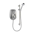 Mira Vie Chrome 10.8kW electric shower with chrome finish, adjustable shower head, and flexible hose