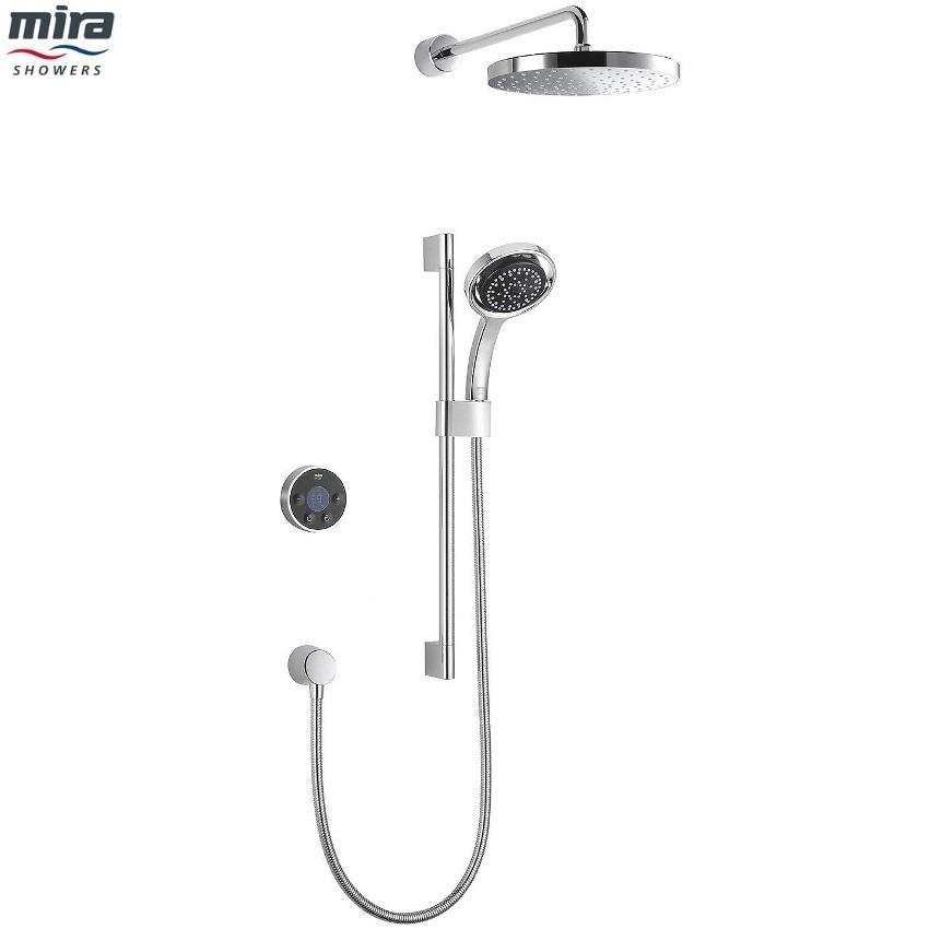 Mira Platinum Dual Rear Fed Digital Pumped Shower - Chrome - 1.1796.00
