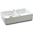 CARRON PHOENIX BELFAST 200 two bowl white ceramic kitchen sink with durable construction and modern design
