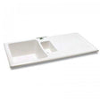CARRON PHOENIX SHONELLE 150 white reversible 1.5 bowl ceramic kitchen sink with drainer