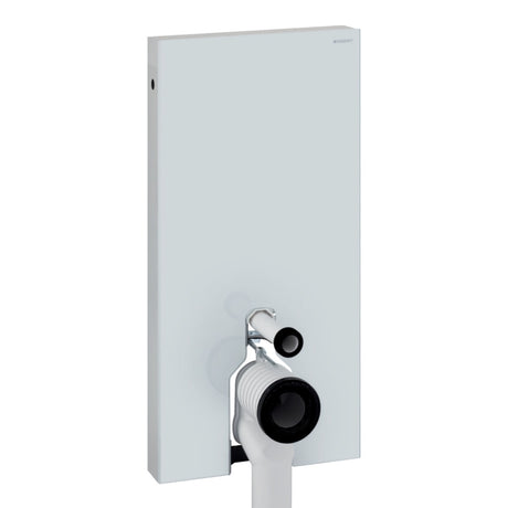 Geberit Monolith Floor Standing WC Back to Wall Cistern Frame with Fittings - White Glass - 131.002.SI.5