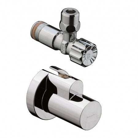 Hansgrohe Angle Valve with Cover 3/8 inch chrome plumbing fixture for water flow control