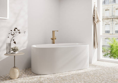 Hansgrohe Tecturis E Floor - standing Single Lever Bath Mixer - Brushed Bronze - 73445140 - TAP 'N' SHOWER