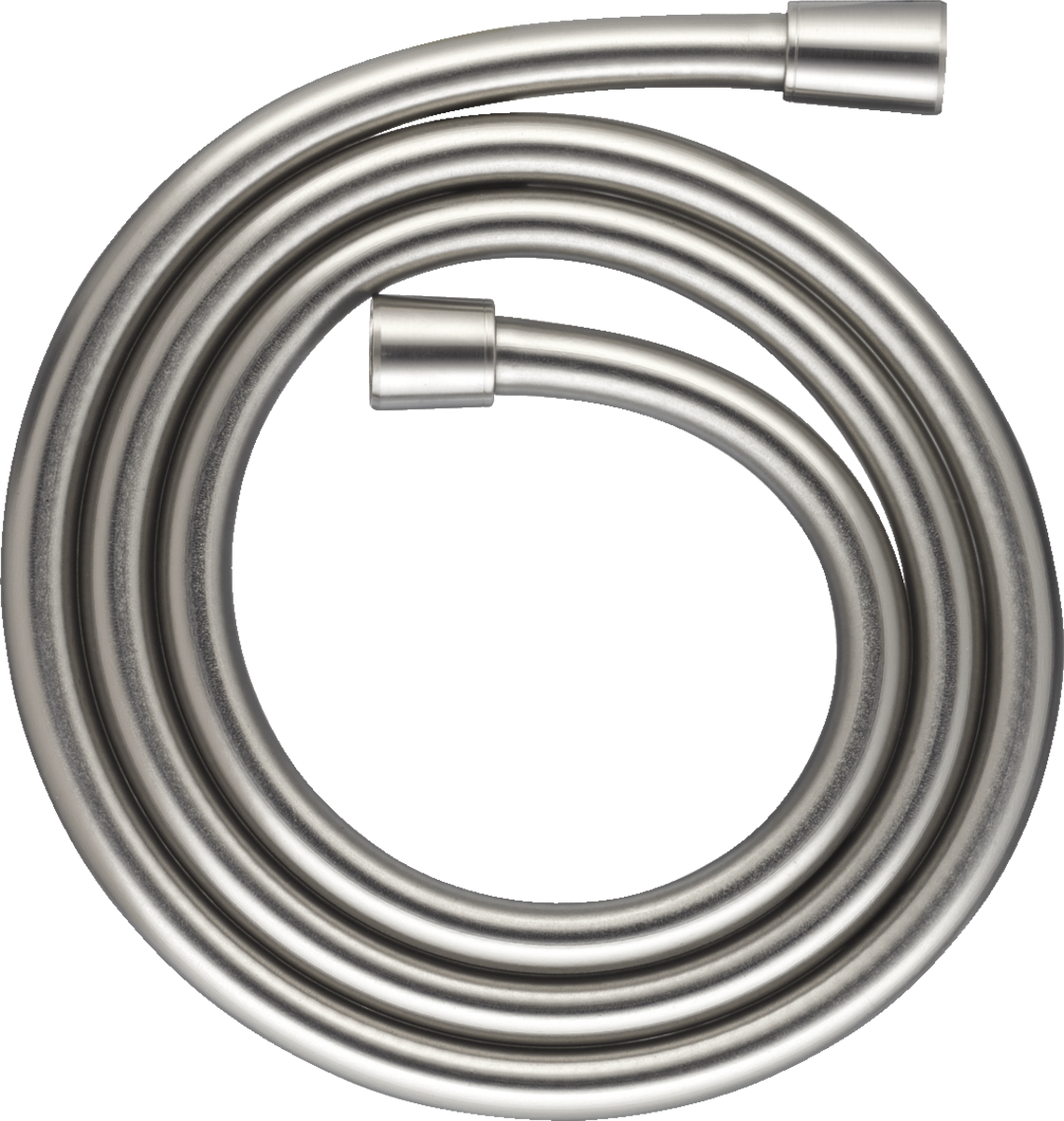 Hansgrohe Isiflex Shower Hose 1600mm in stainless steel optic with durable, flexible design and Easy-Clean system for enhanced shower comfort.