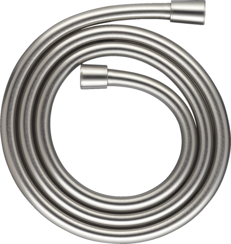 Hansgrohe Isiflex Shower Hose 1600mm in stainless steel optic with durable, flexible design and Easy-Clean system for enhanced shower comfort.