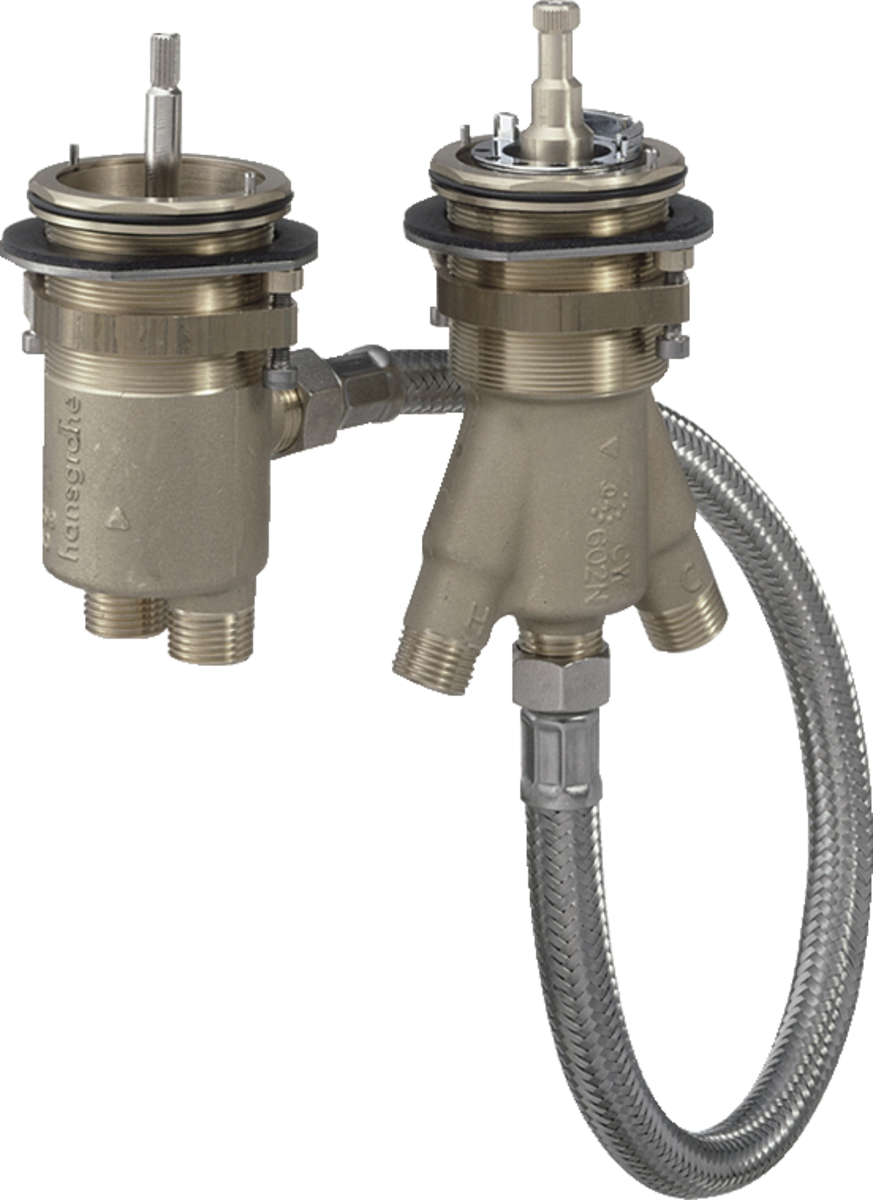 Hansgrohe Basic Set For 2-hole Rim-mounted Thermostatic Bath Mixer - 13550180