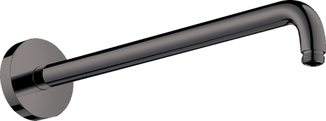 Hansgrohe Shower Arm 389mm polished black chrome with built-in backflow preventer