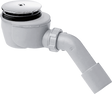 Hansgrohe Staro Complete Set Waste Set 90 chrome and white bathroom drain pipe with overflow connection