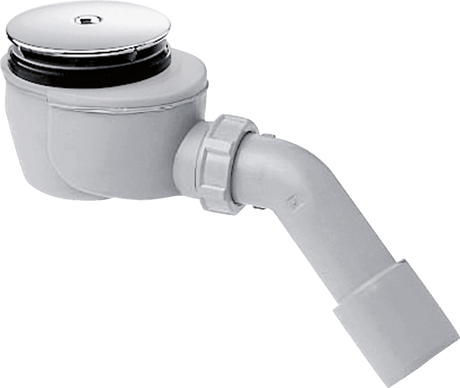 Hansgrohe Staro Complete Set Waste Set 90 chrome and white bathroom drain pipe with overflow connection