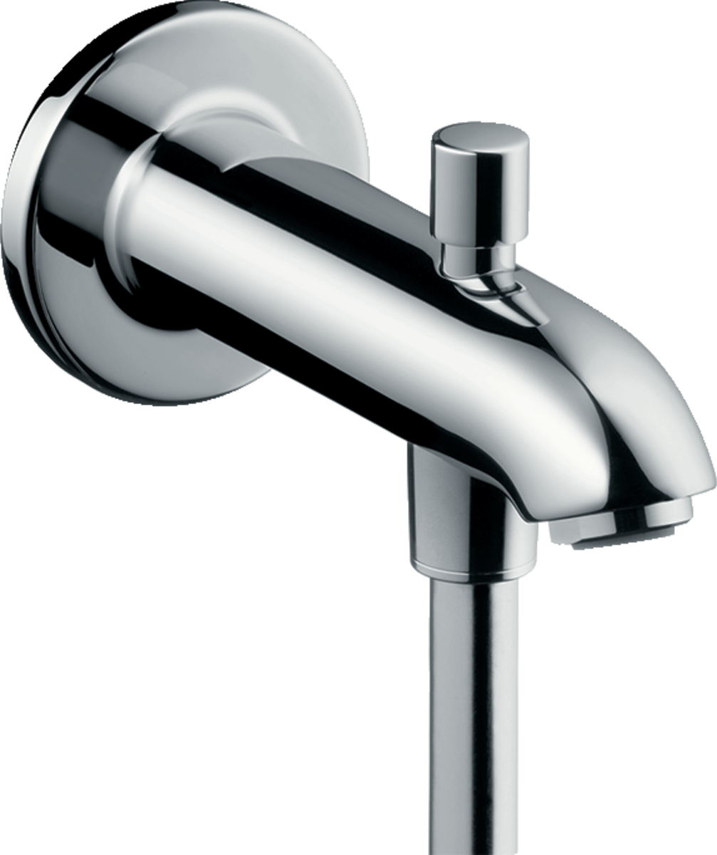 Hansgrohe Bath Spout 15.2 Cm With Diverter Valve - Chrome - 13423000