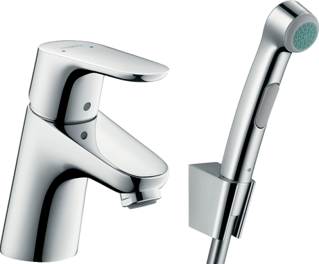 Hansgrohe Focus Single Lever Basin Mixer 70 With Bidet Spray And Shower Hose 160 Cm - Chrome - 31926000