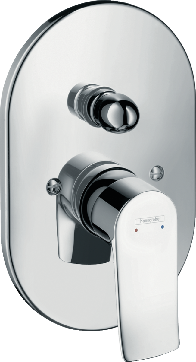 Hansgrohe Metris Single Lever chrome bath mixer with concealed installation and modern design