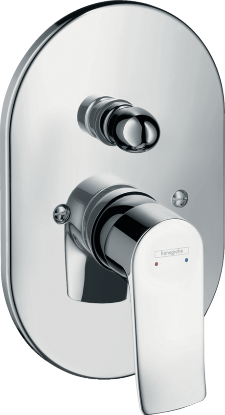 Hansgrohe Metris Single Lever chrome bath mixer with concealed installation and modern design