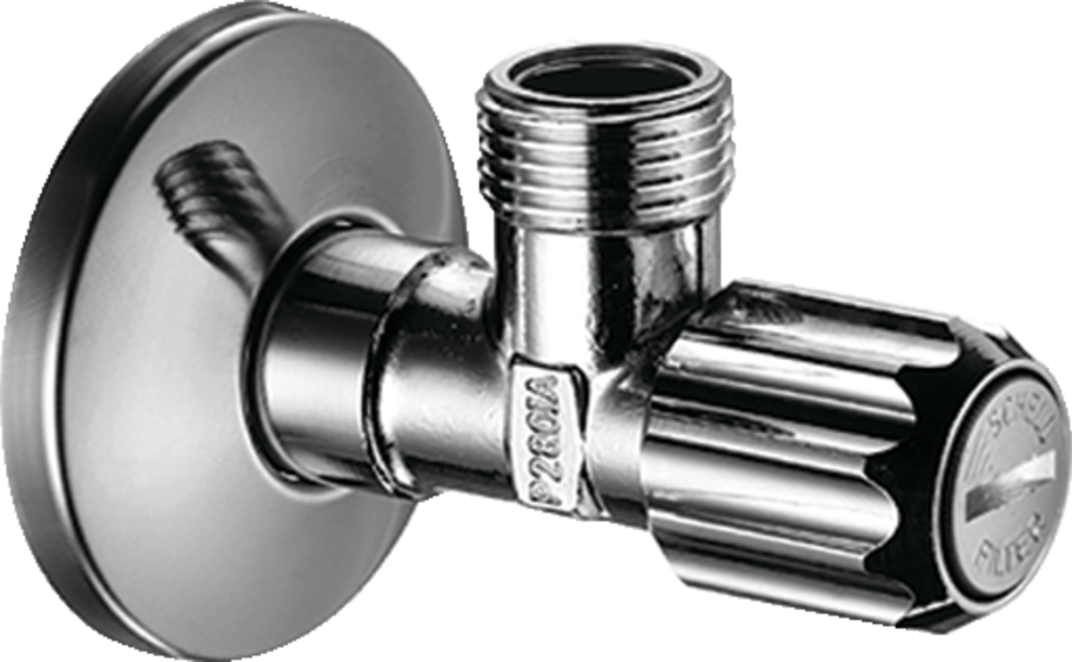 Hansgrohe Angle Valve with Micro Filter ⅜ inch in chrome finish for clean water flow and corrosion resistance
