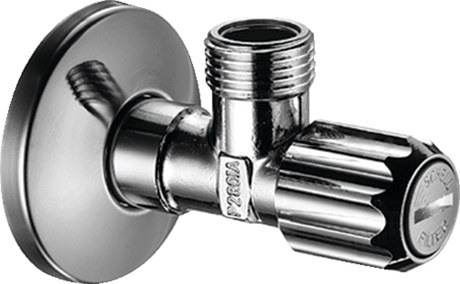 Hansgrohe Angle Valve with Micro Filter ⅜ inch in chrome finish for clean water flow and corrosion resistance