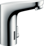 Hansgrohe Focus Electronic Basin Mixer in chrome with touchless activation and temperature control