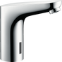 Hansgrohe Focus Electronic Basin Mixer in chrome with touchless operation and temperature pre-adjustment
