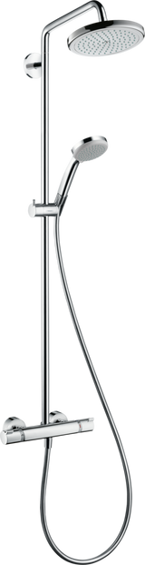 Hansgrohe Croma Showerpipe 220 1jet With Thermostatic Shower Mixer - Chrome - 27185000