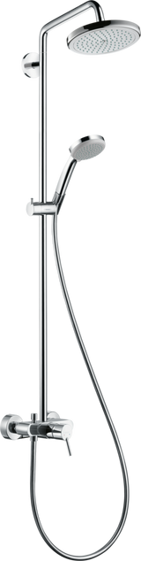Hansgrohe Croma Showerpipe 220 1jet With Manual Shower Mixer - Chrome - 27222000