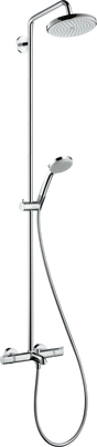 Hansgrohe Croma Showerpipe 220 1jet With Thermostatic Bath Mixer - Chrome - 27223000