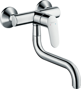 Hansgrohe Focus M41 Single Lever Kitchen Mixer Wall-mounted Single Spray Mode - Chrome - 31825000