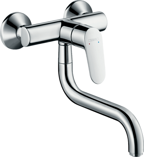 Hansgrohe Focus M41 Single Lever Kitchen Mixer Wall-mounted Single Spray Mode - Chrome - 31825000